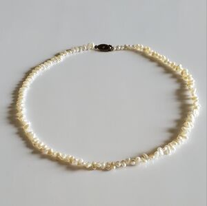 Vtg. White Baroque Pearls Necklace
